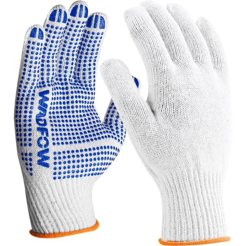 Wadfow Knitted & PVC Dots Gloves - WKG1801